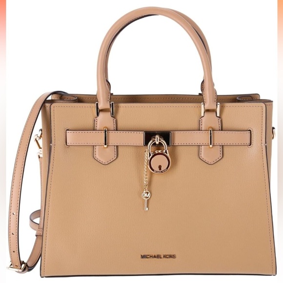 Micheal Kors | Hamilton Medium Top Zip Satchel Crossbody Pebbled Leather - Picture 1 of 8